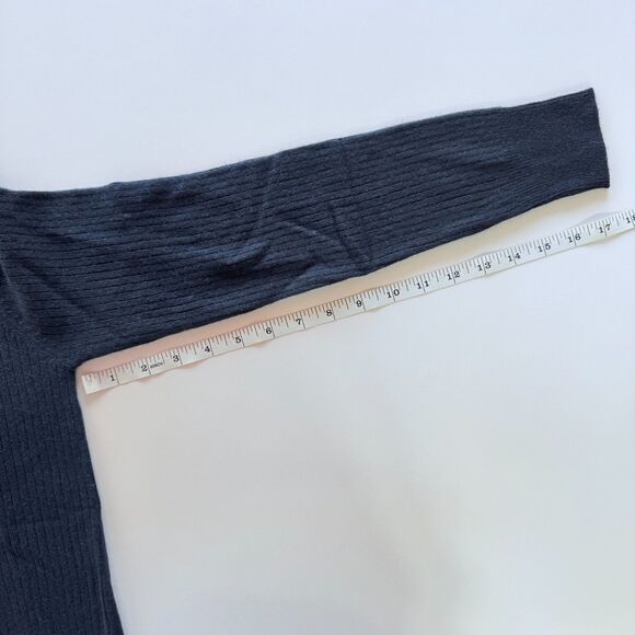NWT Revolve One Gray Day Tenley !00% Cashmere Ribbed Pullover Sweater in Navy S - Picture 13 of 13